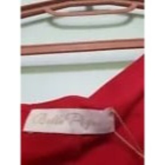 Belle Poque Women S Mini Dress Red Asymmetrical Side Slit Pleated Cocktail NWT - Picture 5 of 5